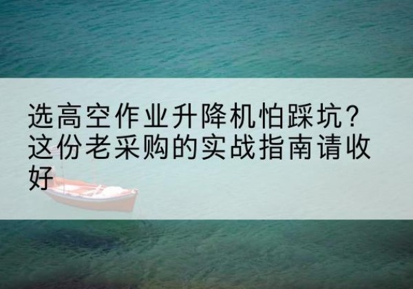 怀来高空作业升降机厂家推荐-选高空作业升降机怕踩坑？这份老采购的实战指南请收好